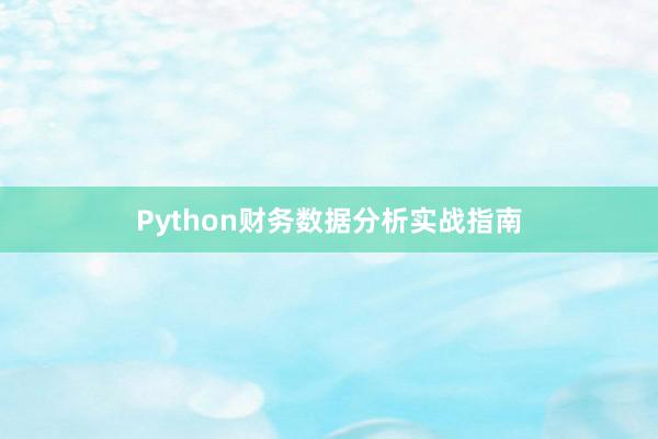 Python财务数据分析实战指南